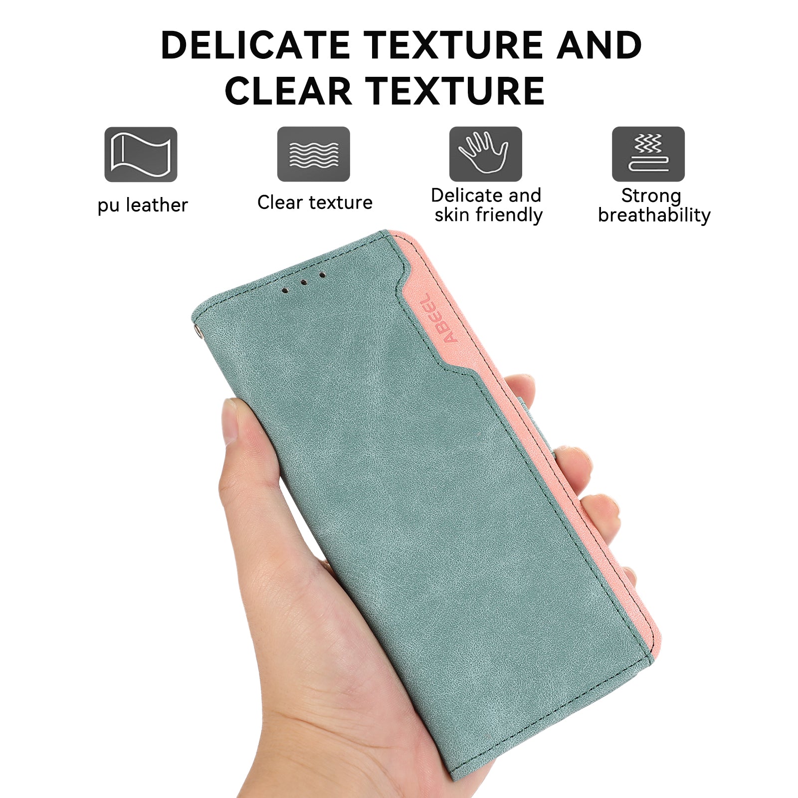 ABEEL For iPhone 15 Pro Cell Phone Cases RFID Blocking Wallet Shell ABEEL For iPhone 15 Pro Cell Phone Cases RFID Blocking Wallet Shell